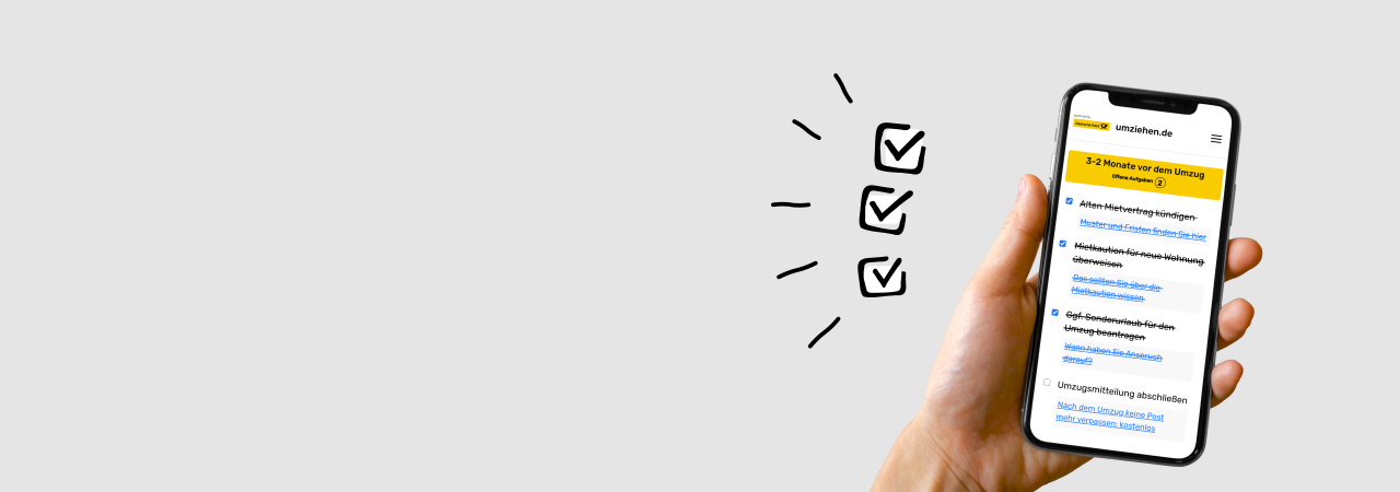 Checkliste auf Smartphone-Display