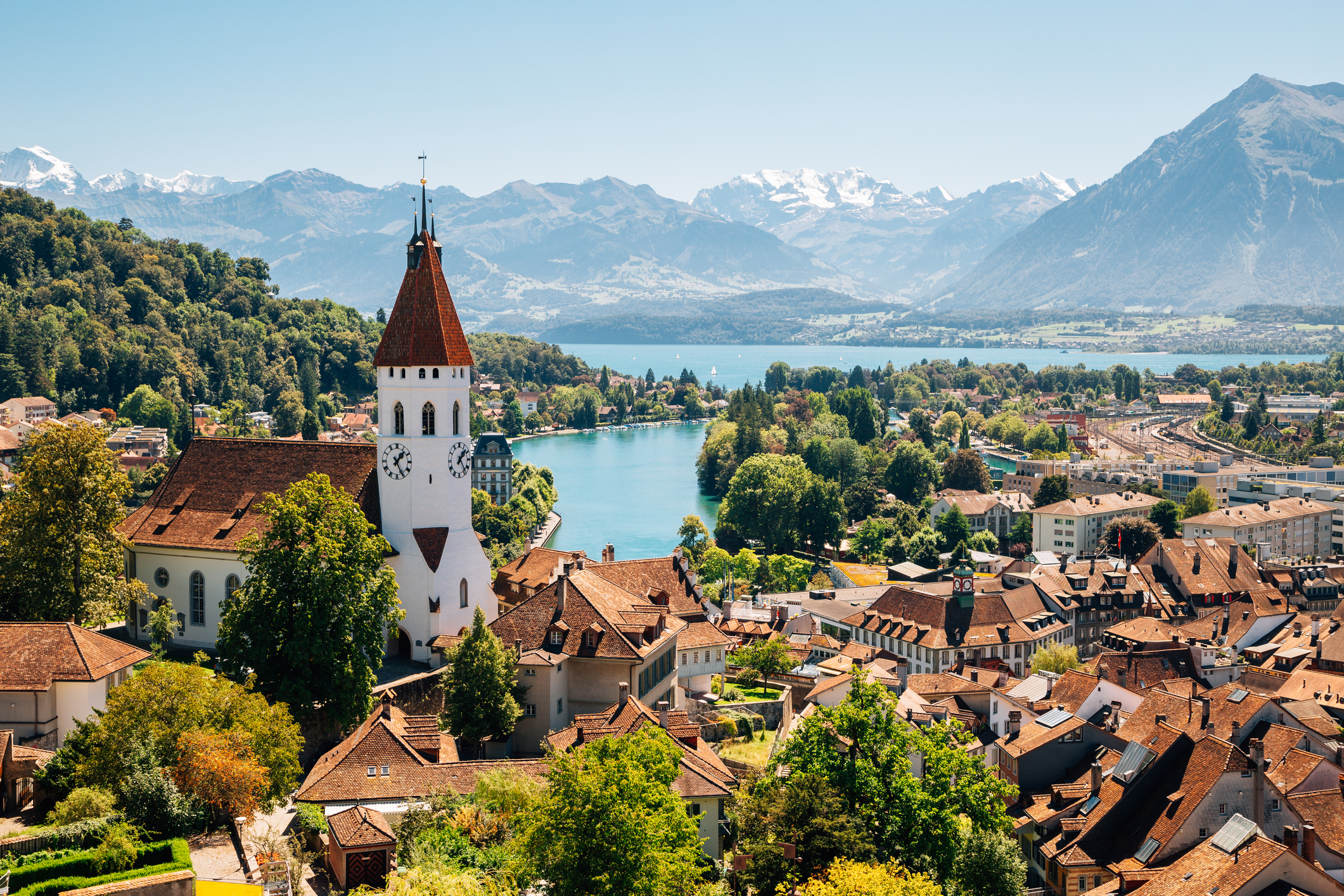 Idyllische Kleinstadt in der Schweiz