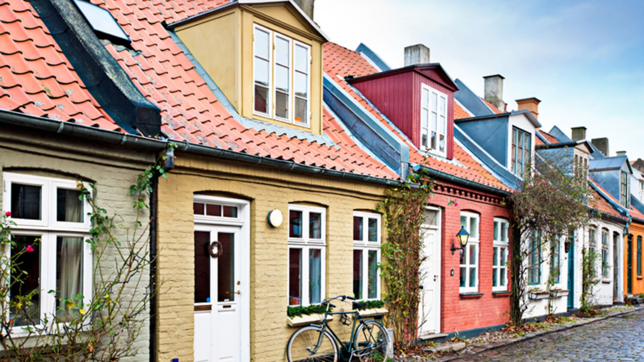Bunte Häuser in Aarhus, Dänemark